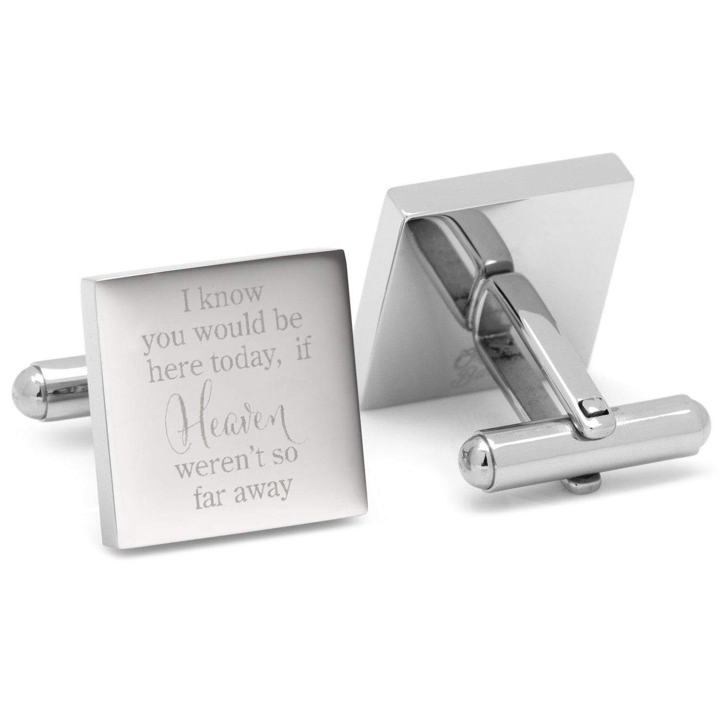 Heaven so far away Custom Photo Engravable Cufflinks by Cufflinks.com