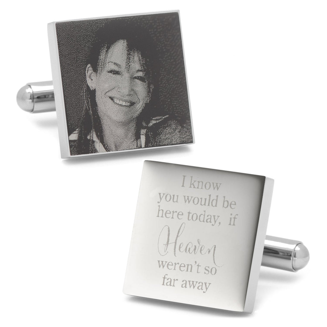 Heaven so far away Custom Photo Engravable Cufflinks by Cufflinks.com
