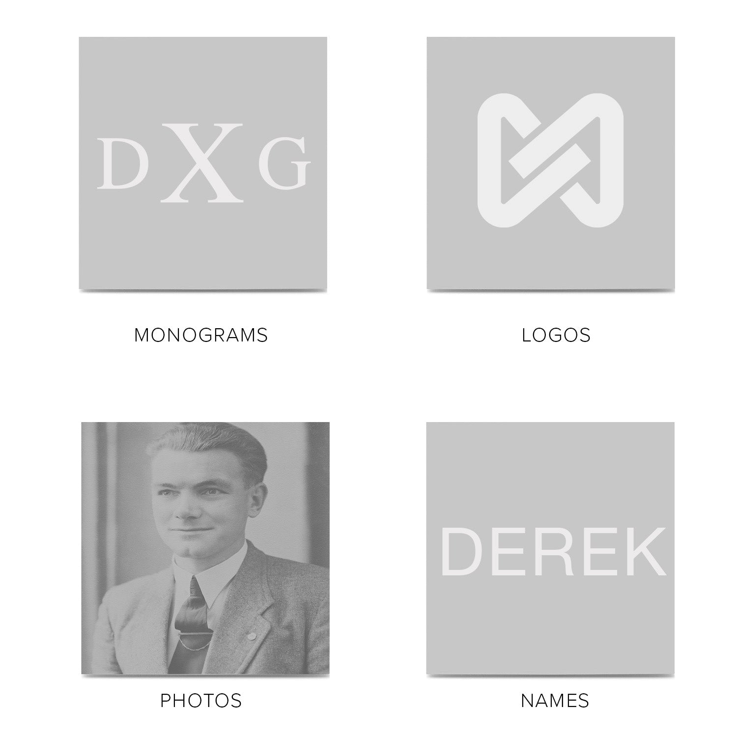 Stainless Steel Square Infinity Engravable Cufflinks by Cufflinks.com