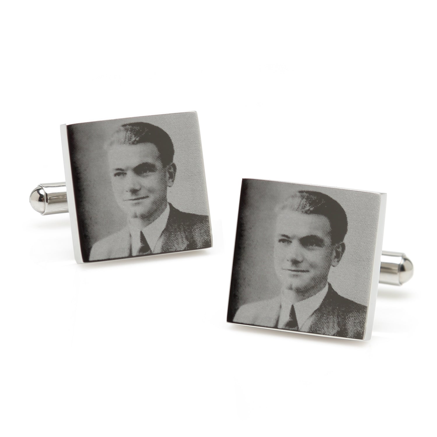Stainless Steel Square Infinity Engravable Cufflinks by Cufflinks.com