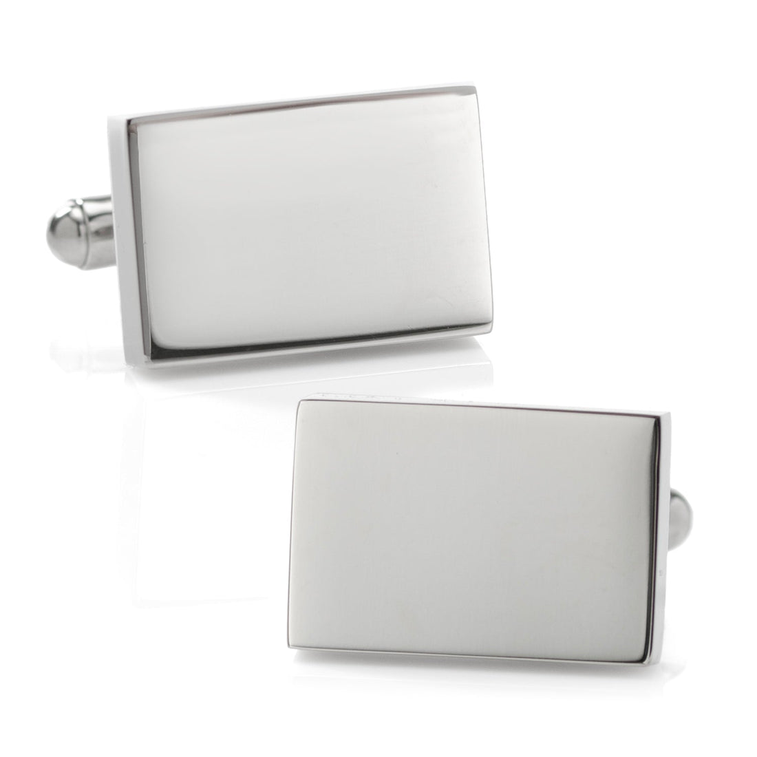 Stainless Steel Rectangle Infinity Engravable Cufflinks by Cufflinks.com