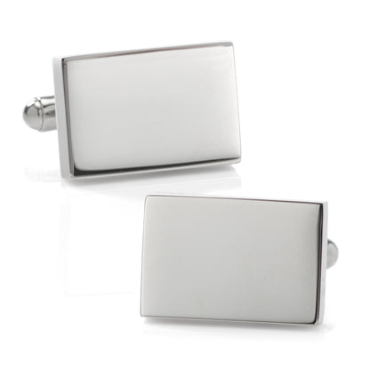 Stainless Steel Rectangle Infinity Engravable Cufflinks by Cufflinks.com