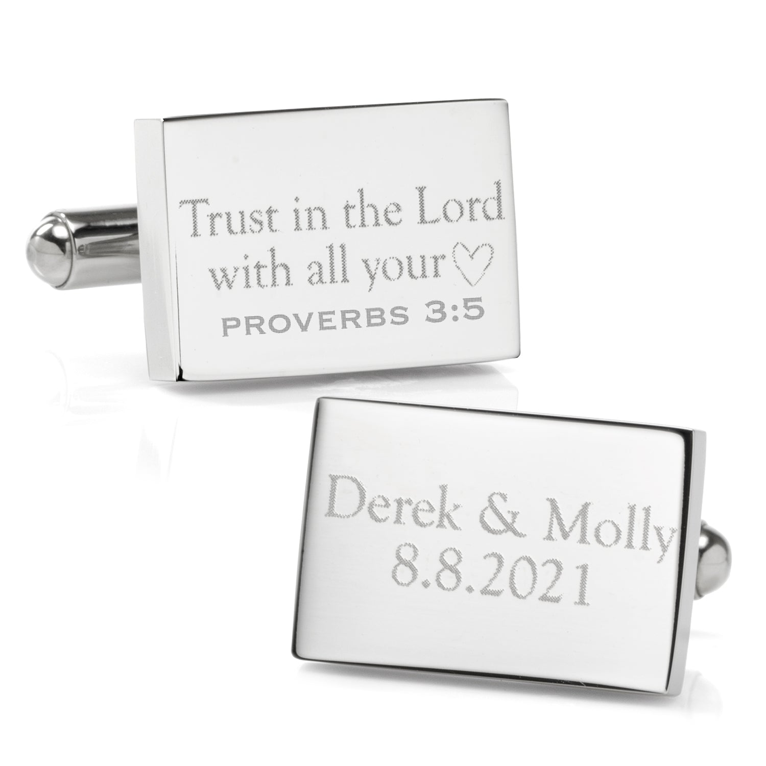 Wedding Bible Verse Engravable Cufflinks by Cufflinks.com