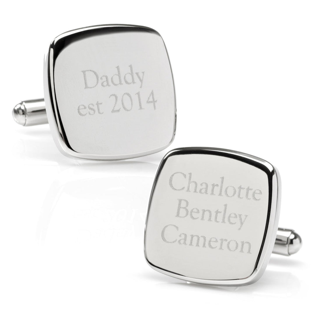 Daddy Established Engravable Cufflinks by Cufflinks.com