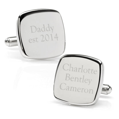 Daddy Established Engravable Cufflinks by Cufflinks.com