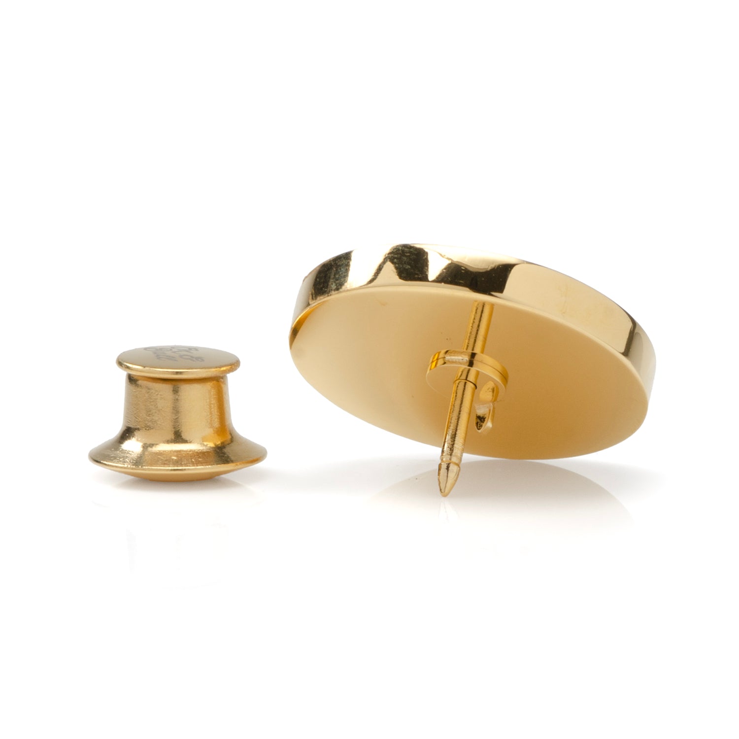 Two Toned Stainless Steel Round Infinity Engravable Lapel Pin by Cufflinks.com