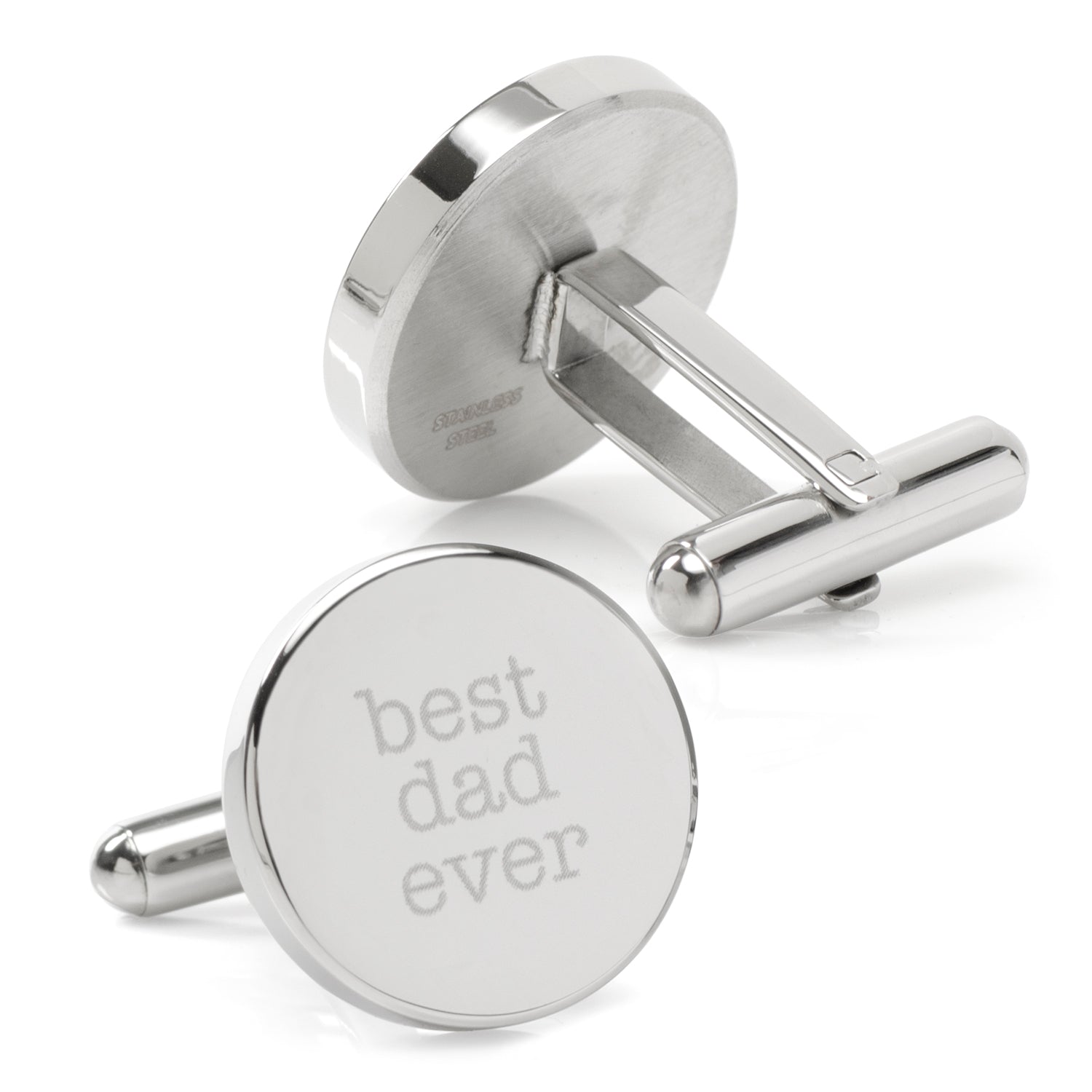 Best Dad Ever Engravable Cufflinks by Cufflinks.com