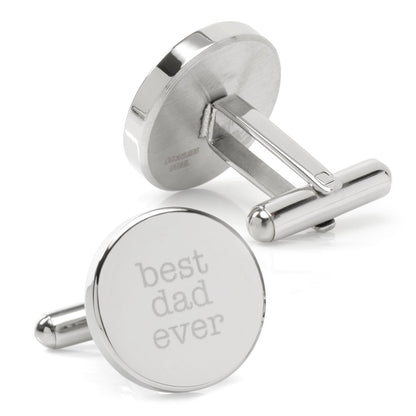 Best Dad Ever Engravable Cufflinks by Cufflinks.com
