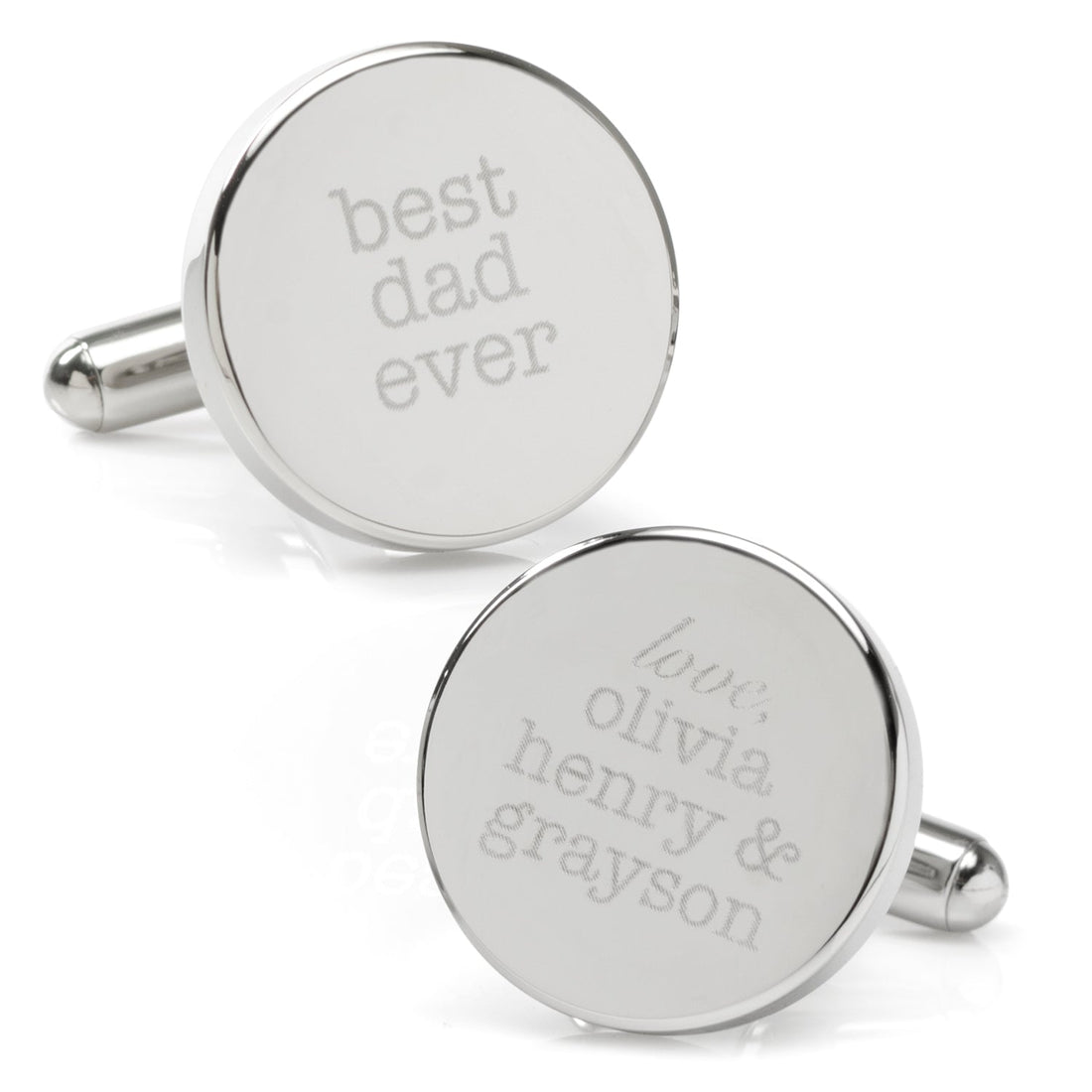 Best Dad Ever Engravable Cufflinks by Cufflinks.com