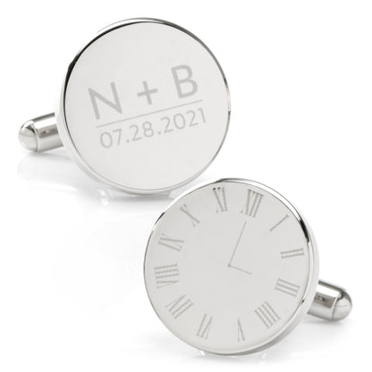 Custom Clock Engravable Cufflinks by Cufflinks.com