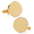 Stainless Steel Round Infinity Gold Engravable Cufflinks by Cufflinks.com