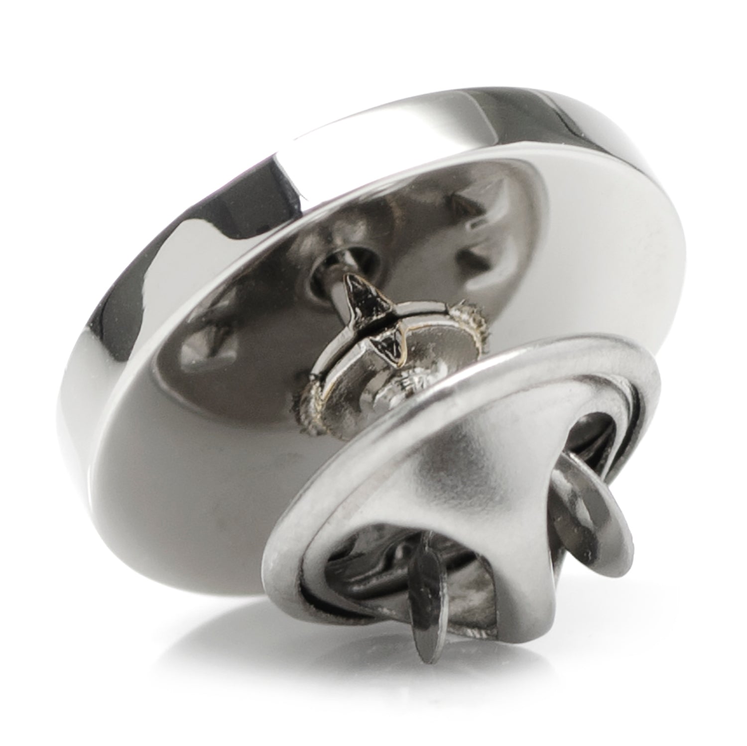 Stainless Steel Engravable Round Infinity Lapel Pin by Cufflinks.com