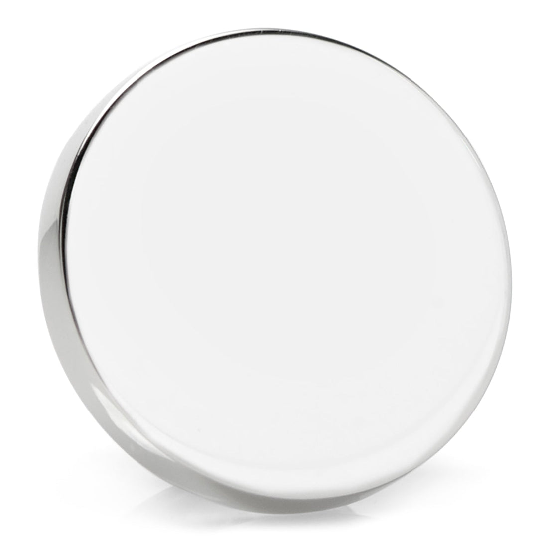 Stainless Steel Engravable Round Infinity Lapel Pin by Cufflinks.com