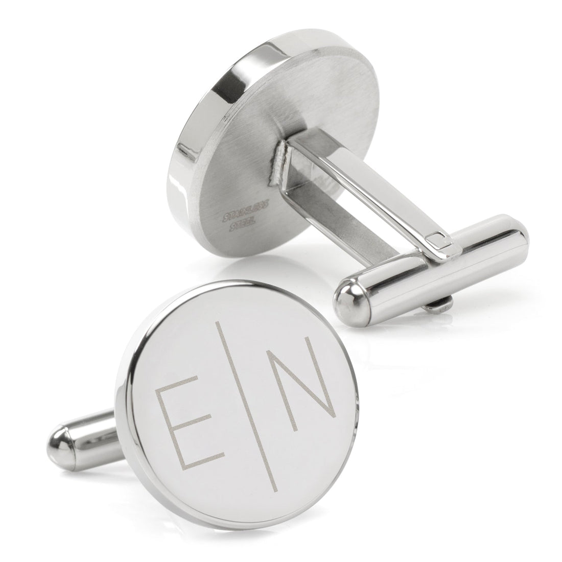 Divided Modern Monogram Engravable Cufflinks by Cufflinks.com