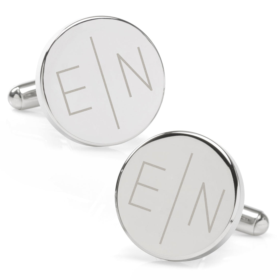 Divided Modern Monogram Engravable Cufflinks by Cufflinks.com