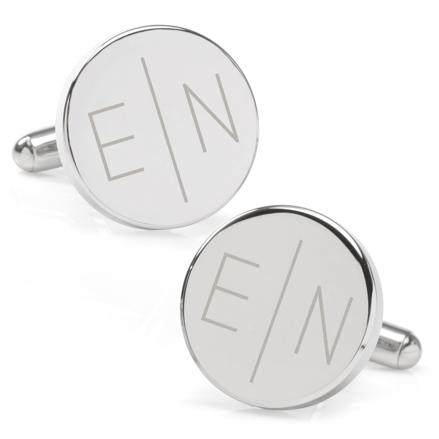 Divided Modern Monogram Engravable Cufflinks by Cufflinks.com