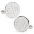 Divided Modern Monogram Engravable Cufflinks by Cufflinks.com