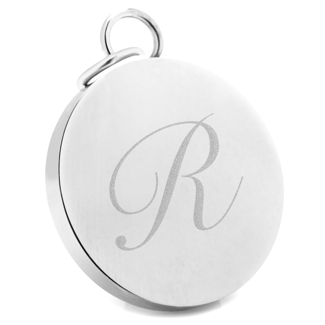 Stainless Steel Engravable Round Infinity Pendant by Cufflinks.com