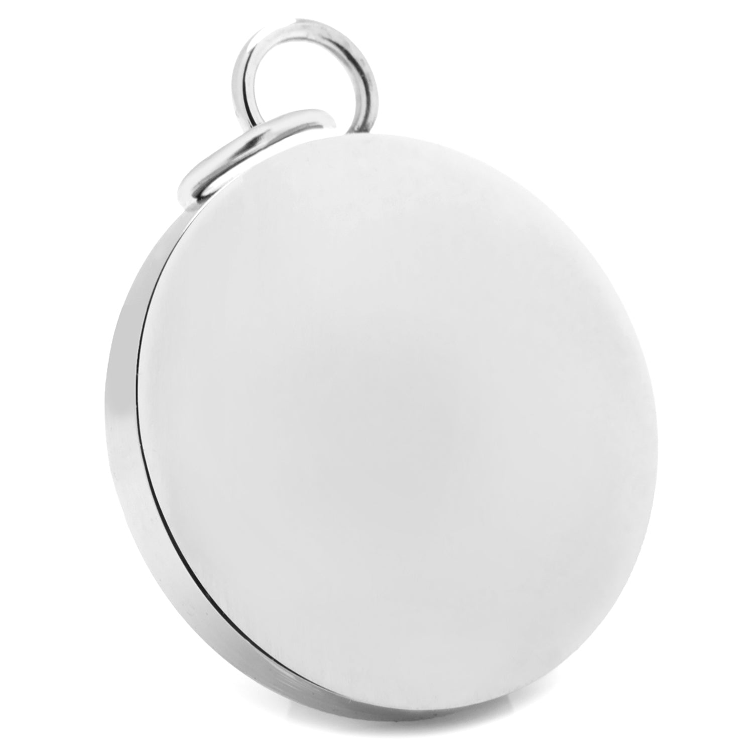 Stainless Steel Engravable Round Infinity Pendant by Cufflinks.com