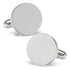 Stainless Steel Round Infinity Engravable Cufflinks by Cufflinks.com