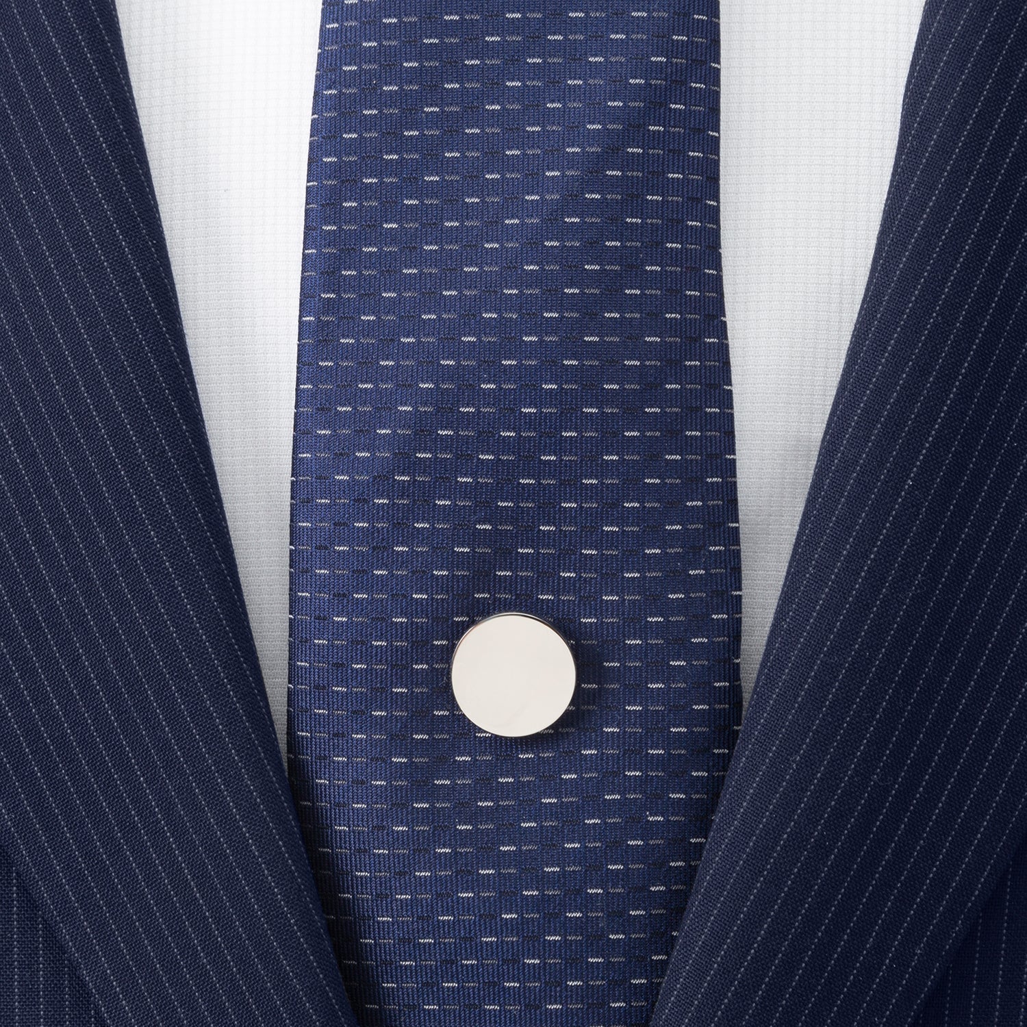 Stainless Steel Engravable Round Infinity Tie Tac by Cufflinks.com