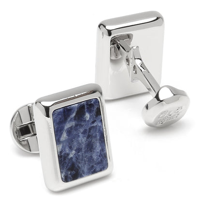 Silver and Sodalite JFK Presidential Cufflinks by Cufflinks.com