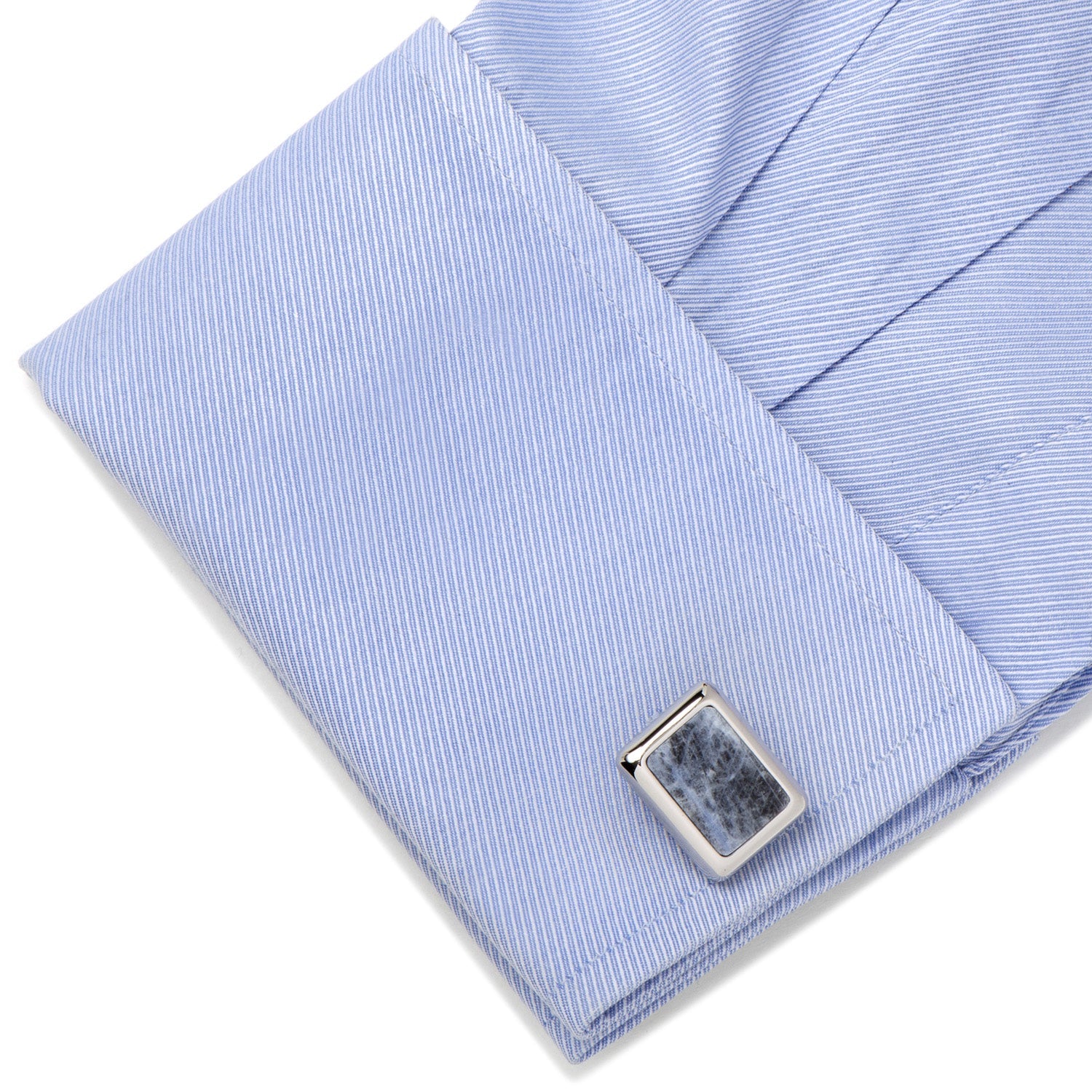 Silver and Sodalite JFK Presidential Cufflinks by Cufflinks.com