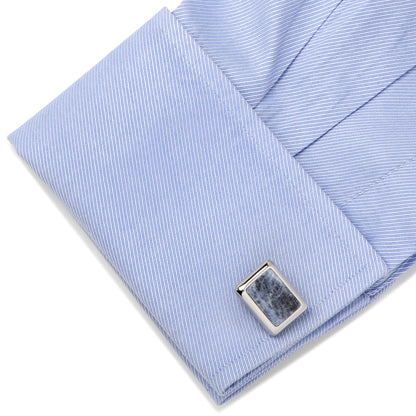 Silver and Sodalite JFK Presidential Cufflinks by Cufflinks.com