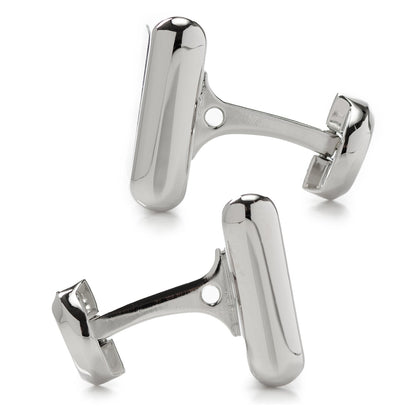 Silver and Sodalite JFK Presidential Cufflinks by Cufflinks.com
