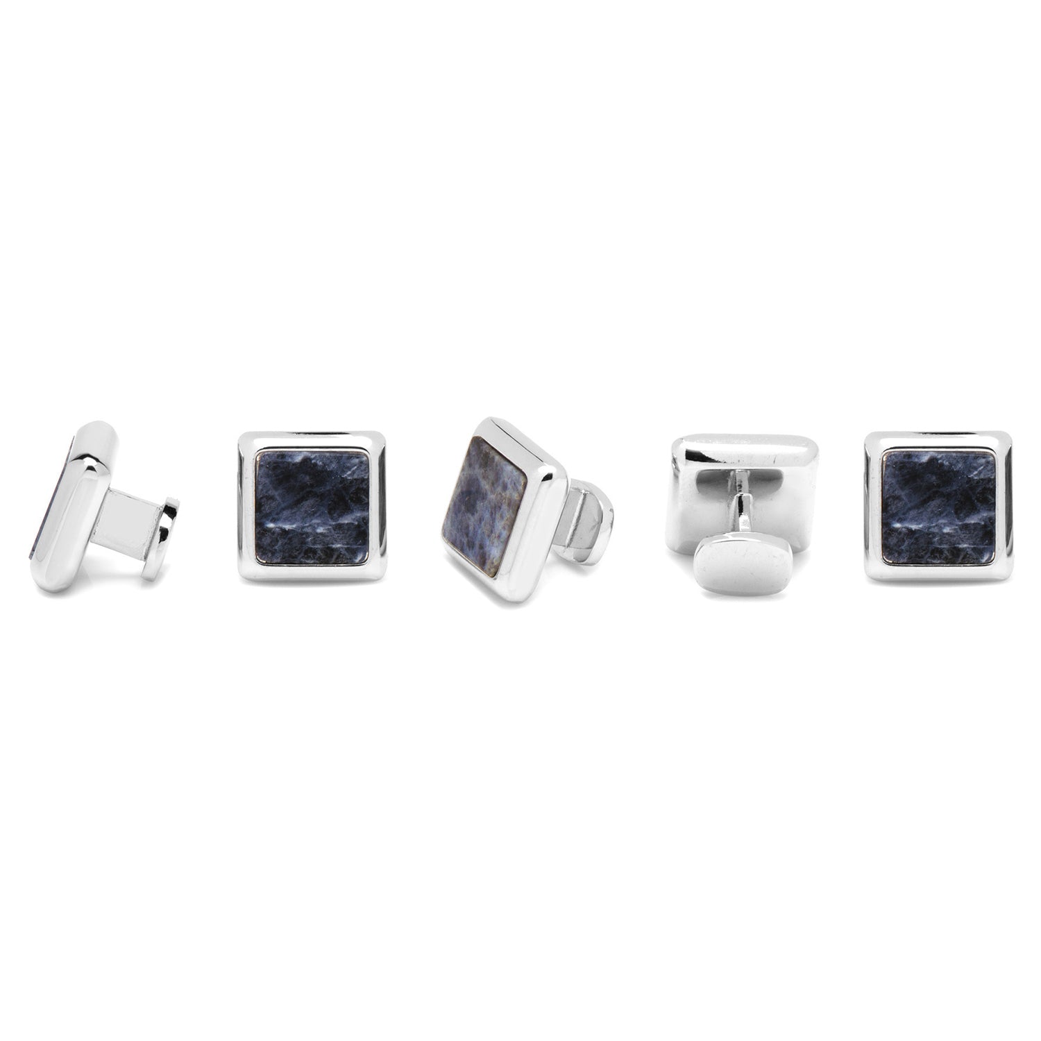 Silver and Sodalite JFK Presidential Studs by Cufflinks.com