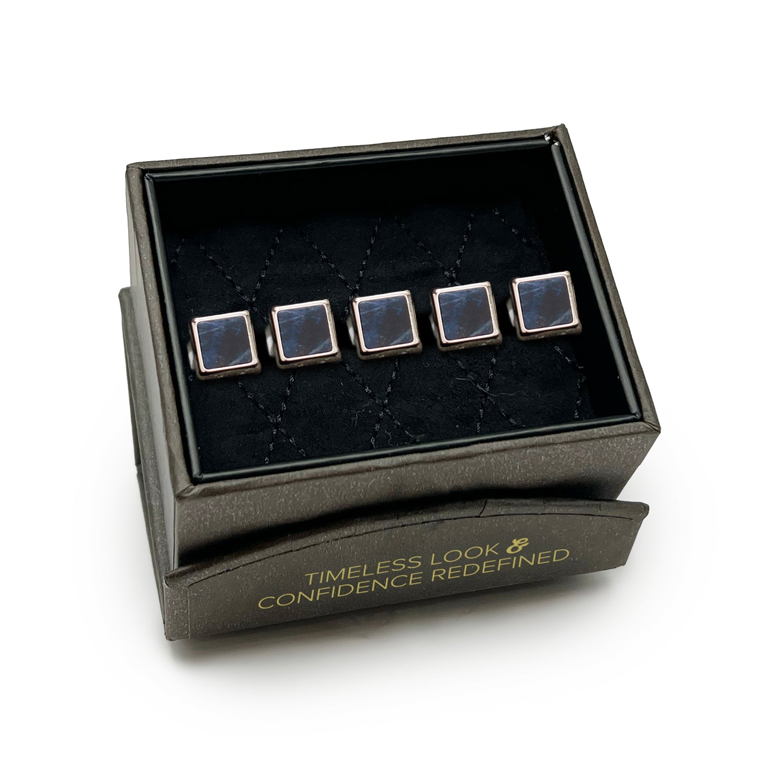 Silver and Sodalite JFK Presidential Studs by Cufflinks.com