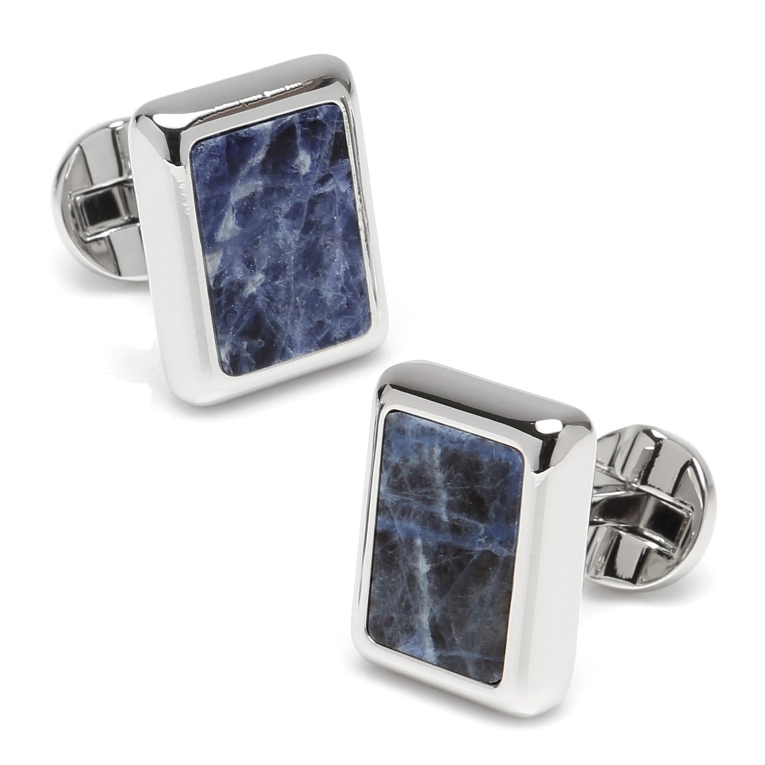 Silver and Sodalite JFK Presidential Cufflinks by Cufflinks.com