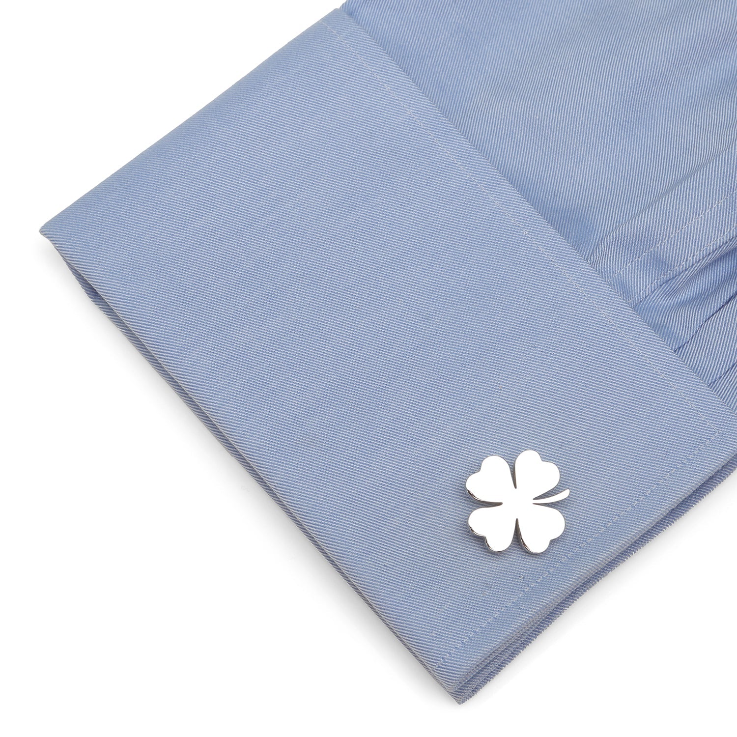 Four Leaf Clover Stainless Cufflink by Cufflinks.com