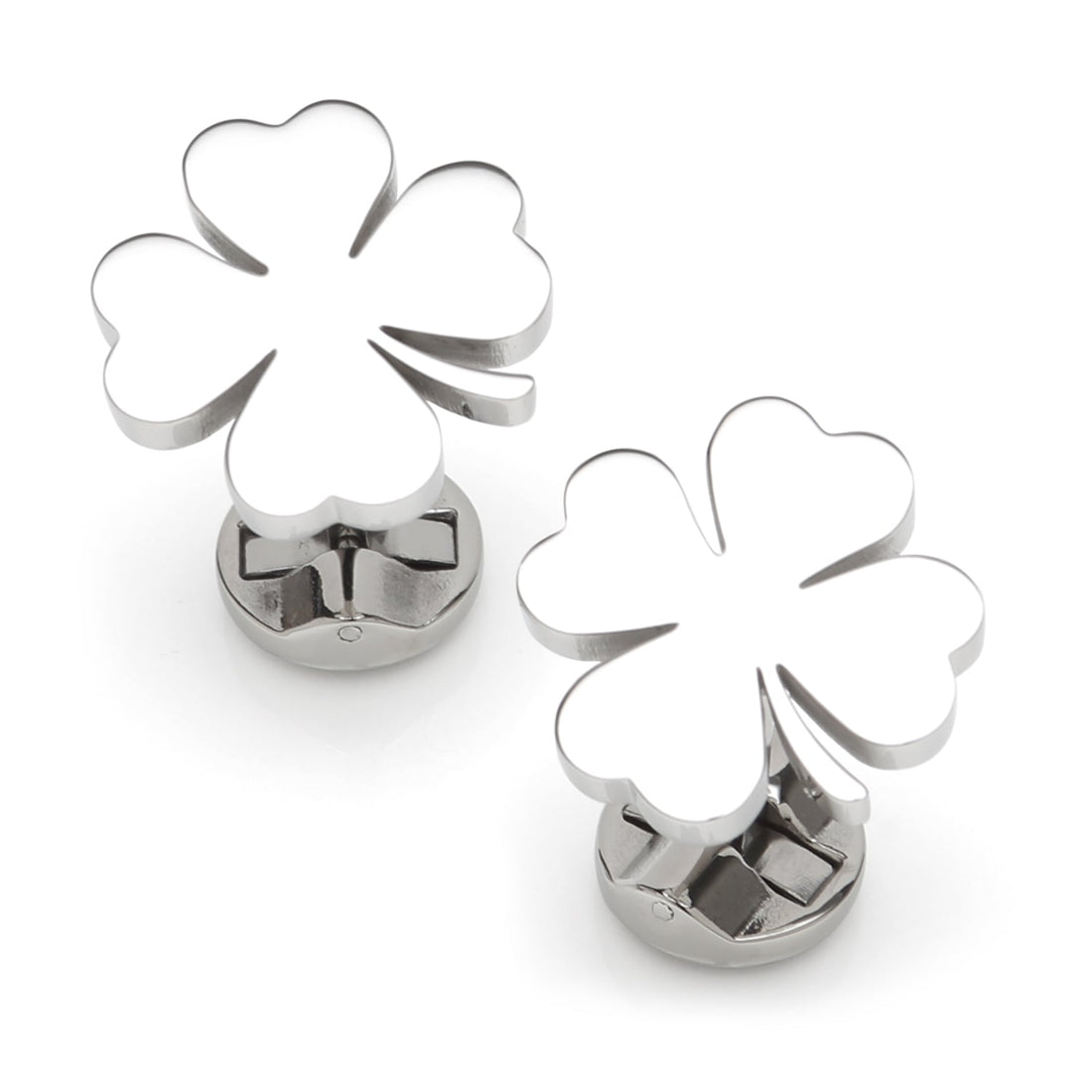 Four Leaf Clover Stainless Cufflink by Cufflinks.com