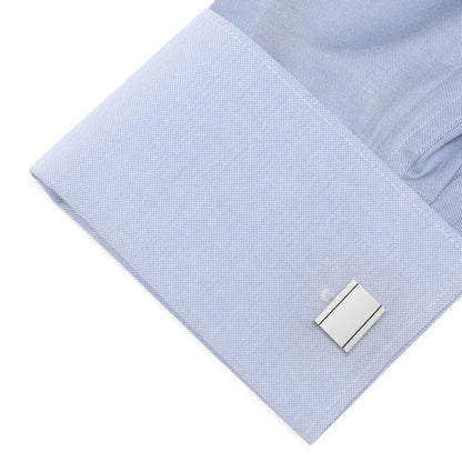 Stainless Steel Engravable Etched Frame Cufflinks by Cufflinks.com
