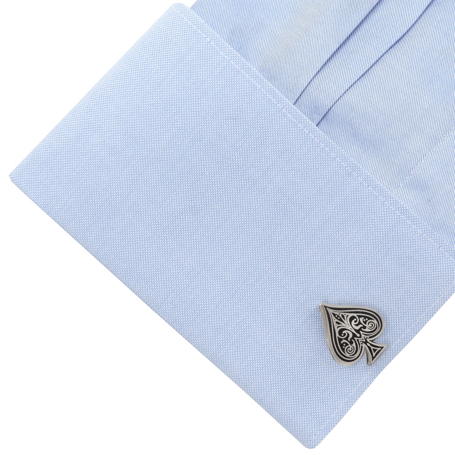 Ace of Spades Antique Silver Cufflinks by Cufflinks.com