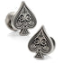 Ace of Spades Antique Silver Cufflinks by Cufflinks.com