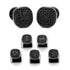 Black Stainless Steel Black Crystal Cufflink and 5-Stud Set by Cufflinks.com