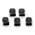 Black Stainless Steel Black Pave Crystal 5-Studs by Cufflinks.com