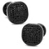 Black Stainless Steel Black Pave Crystal Cufflinks by Cufflinks.com