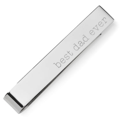 Best Dad Ever Engravable Tie Bar by Cufflinks.com
