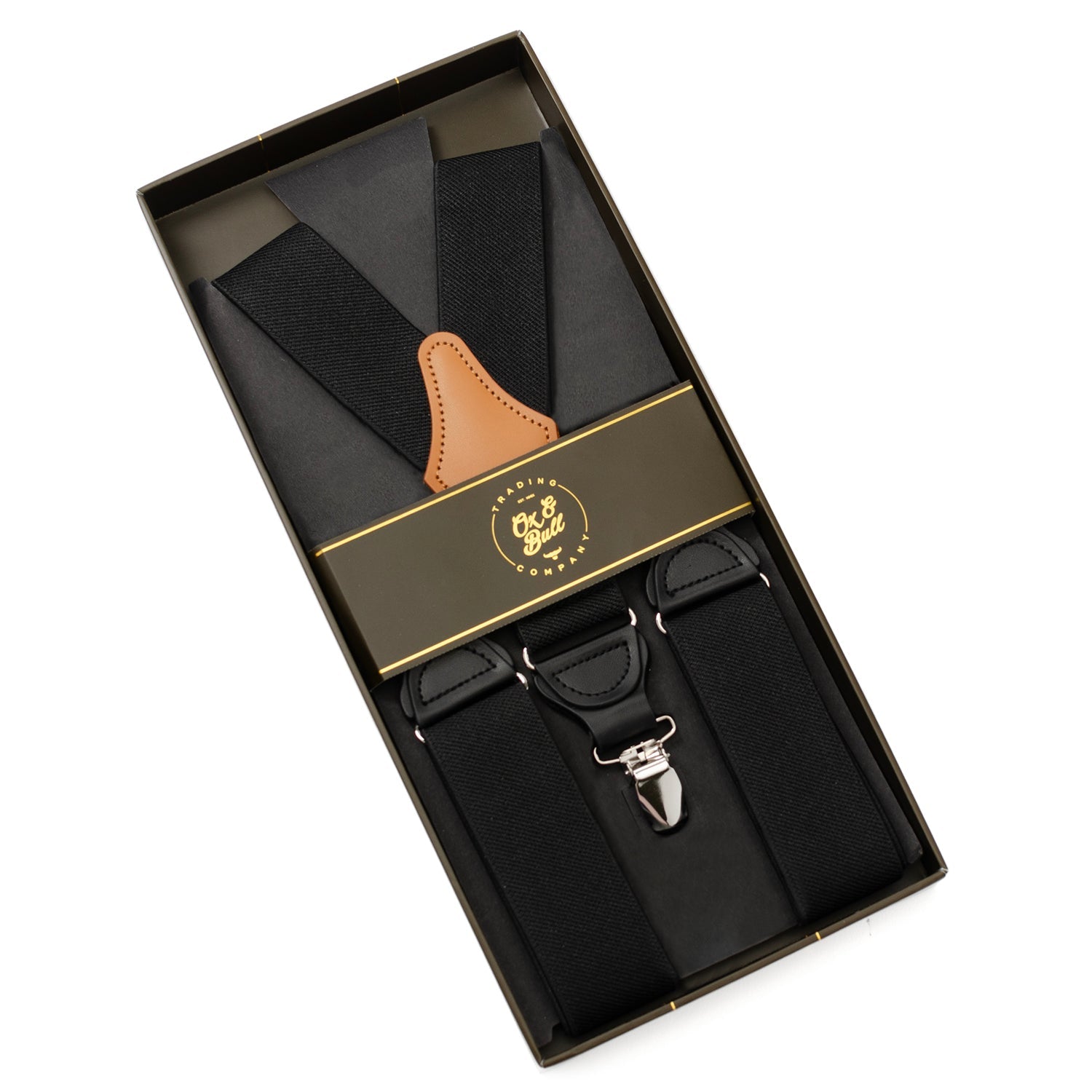Black Convertible Suspenders by Cufflinks.com