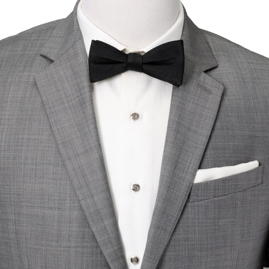 Black Silk Bow Pre-Tie by Cufflinks.com