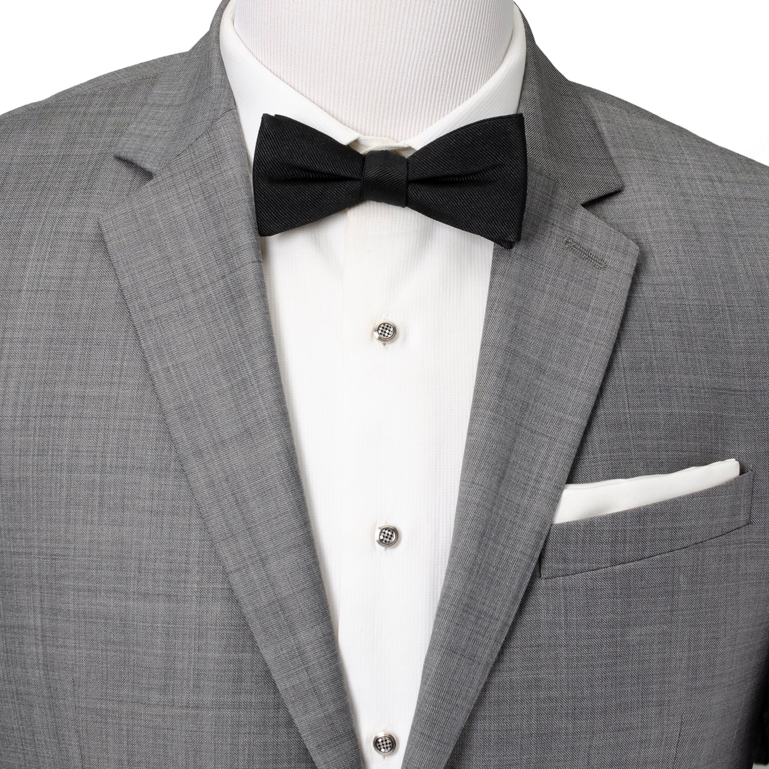 Black Silk Bow Pre-Tie by Cufflinks.com