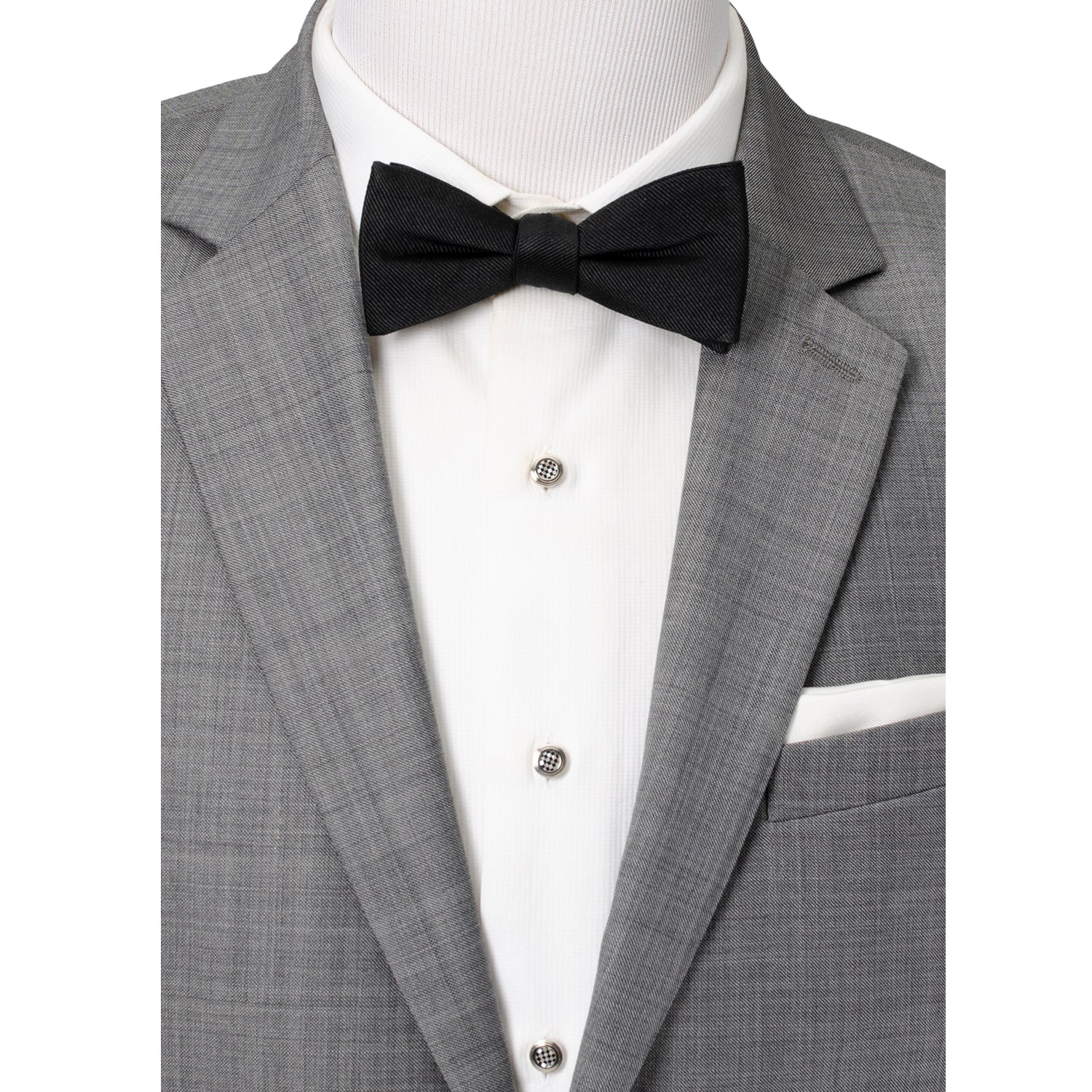 Black Silk Bow Pre-Tie by Cufflinks.com