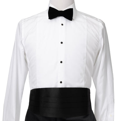 Black Silk Cummerbund and Bowtie Set by Cufflinks.com