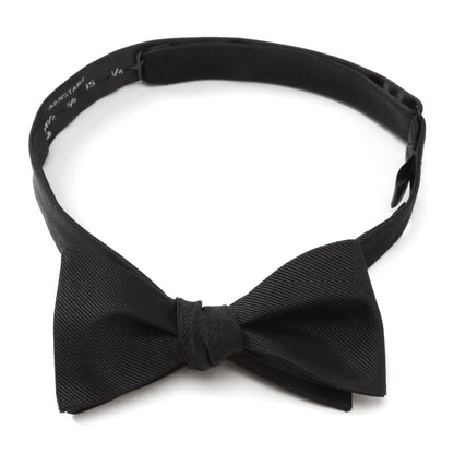 Black Silk Cummerbund and Bowtie Set by Cufflinks.com