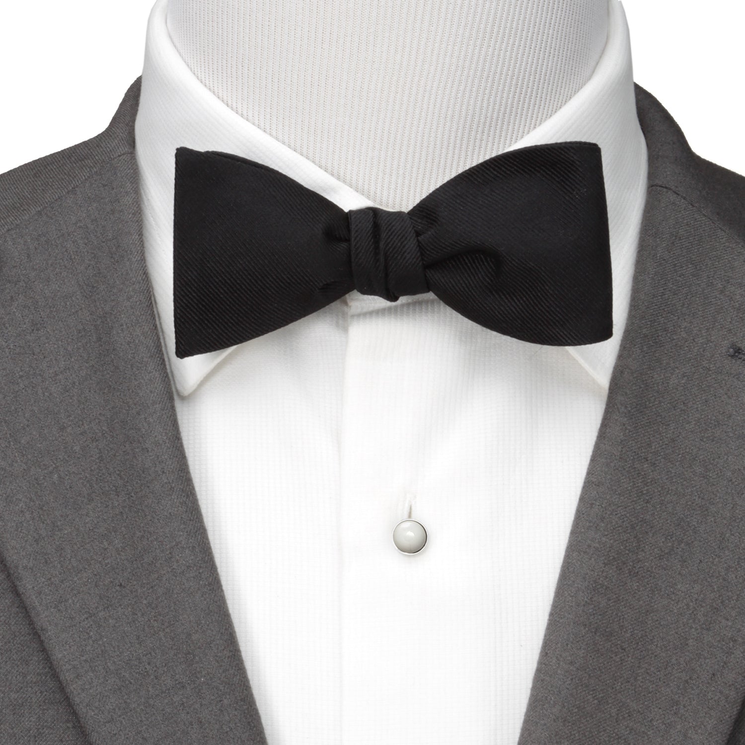 Black Silk Cummerbund and Bowtie Set by Cufflinks.com