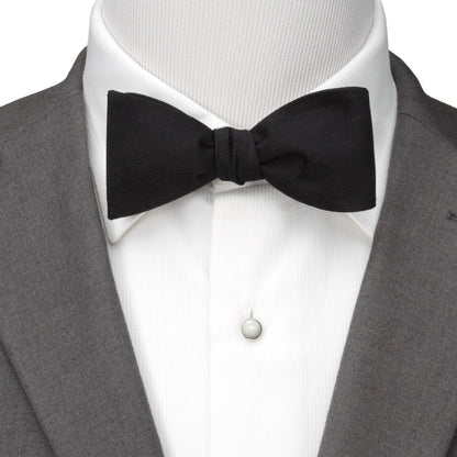 Black Silk Cummerbund and Bowtie Set by Cufflinks.com