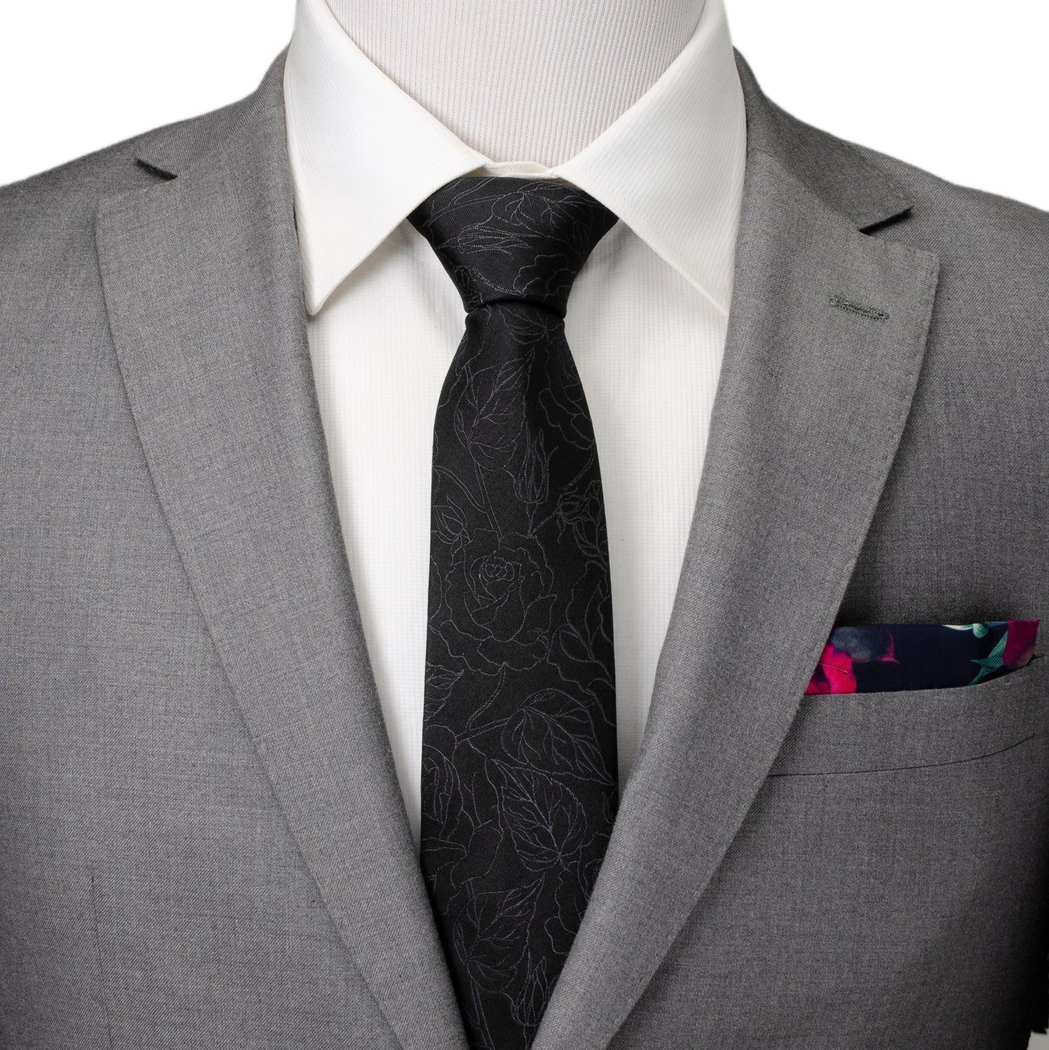 Black Floral Men&